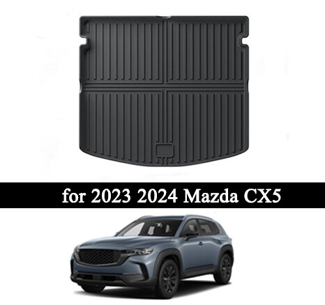 Black Rear Cargo Boot Liner Floor Cover Mat for 2023 2024 Mazda CX5 CX-5