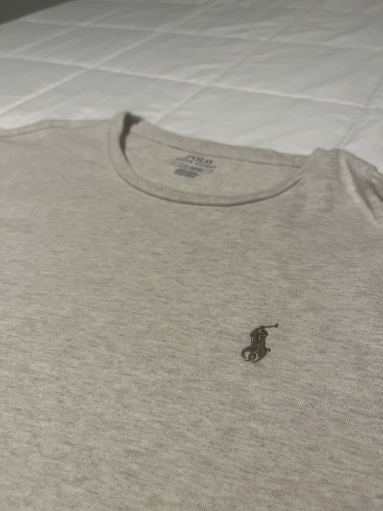 Polo Ralph Lauren Men's Beige With Brown Pony Long Sleeve Shirt Size L