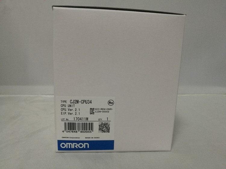 One Omron CJ2M-CPU34 CJ2MCPU34 CPU Unit New In Box Expedited Shipping
