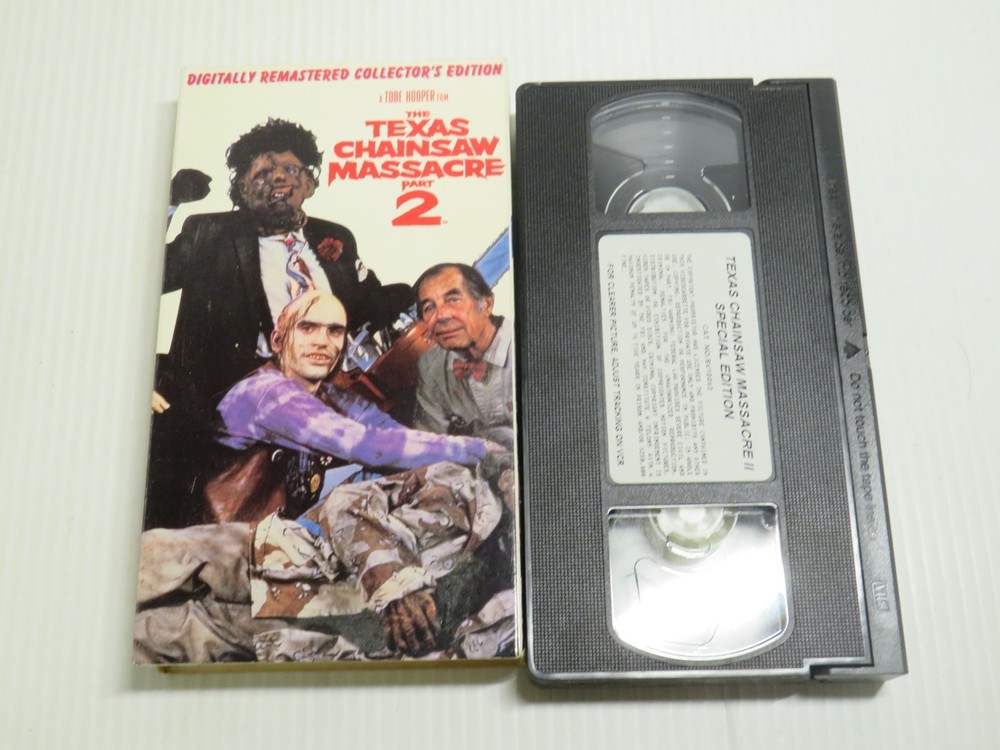 Texas Chainsaw Massacre Part 2 1996 VHS Tape Tobe Hooper Dennis Hopper