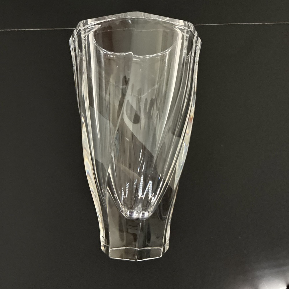 Orrefors Sweden Residence Vase Large Heavy Crystal Mint
