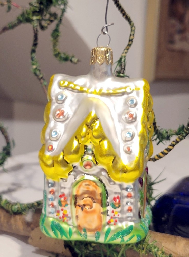 Christopher Radko Sugar Shack ornament. 1993. Heavier Polish Glass Ornament.