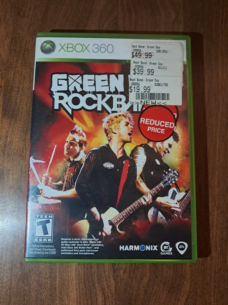Green Day Rock Band Xbox 360 Music T NTSC-U/C w/ Manual CIB