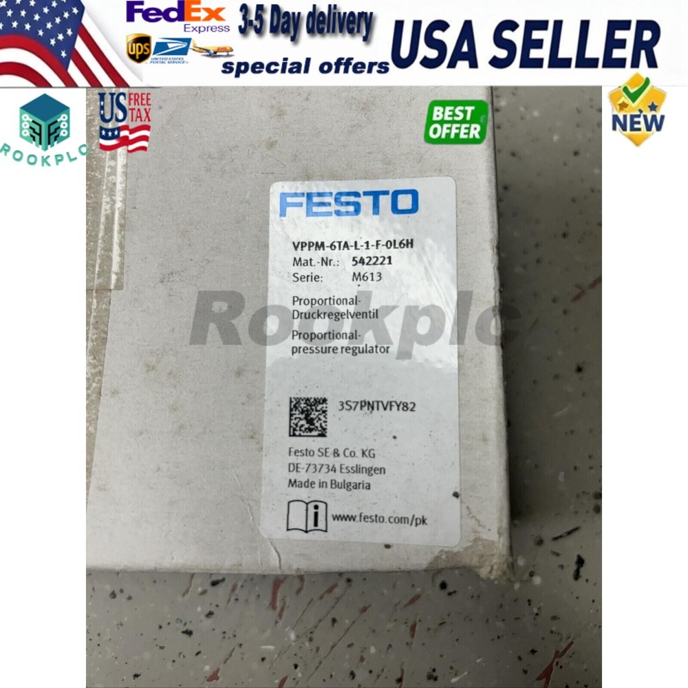 US FREE TAX New FESTO VPPM-6TA-L-1-F-0L6H 542221 Proportional Valve