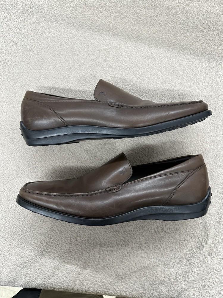 Tod's Penny Loafer London Genuine Leather Brown Mens Uk Italy Casual Shoe