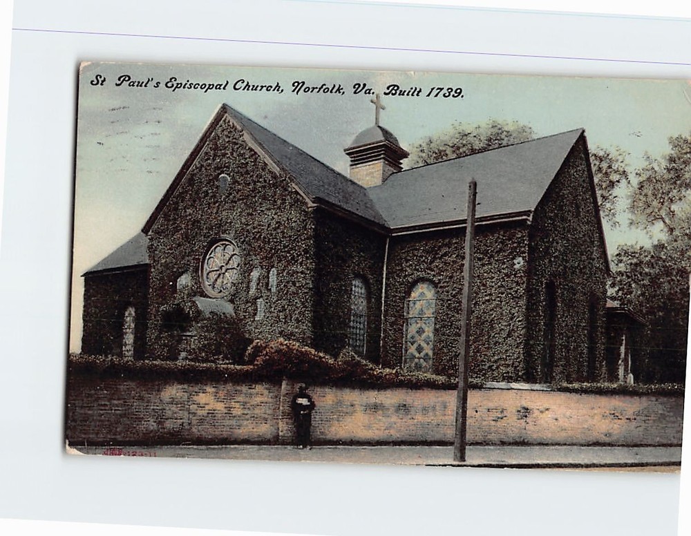 Postcard St. Paul's Episcopal Church Norfolk Virginia USA