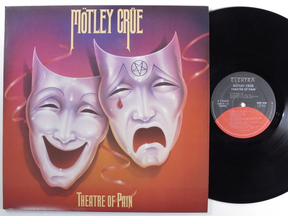 MOTLEY CRUE Theatre Of Pain ELEKTRA LP VG++/VG+ club edition f