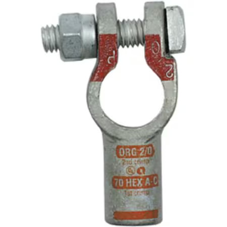 Quickcable 4020-525-001P Straight Terminal, 2/0 Ga., Orange, PosFree Shipping on orders over $75