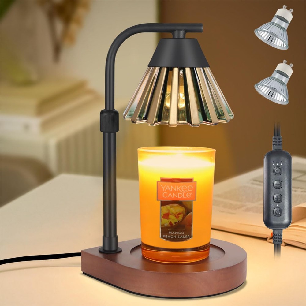 Candle Warmer Lamp with Timer Dimmer Farmhouse Style Wax Melter