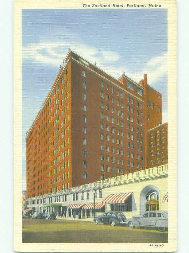 Unused Linen EASTLAND HOTEL Portland Maine ME : make an offer hr8536@