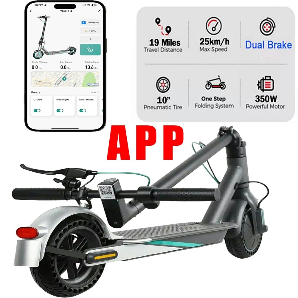 Mankeel Foldable Electric Scooter for Adults with 8.5 Solid Tires 20mph Speed 10.4ah Battery