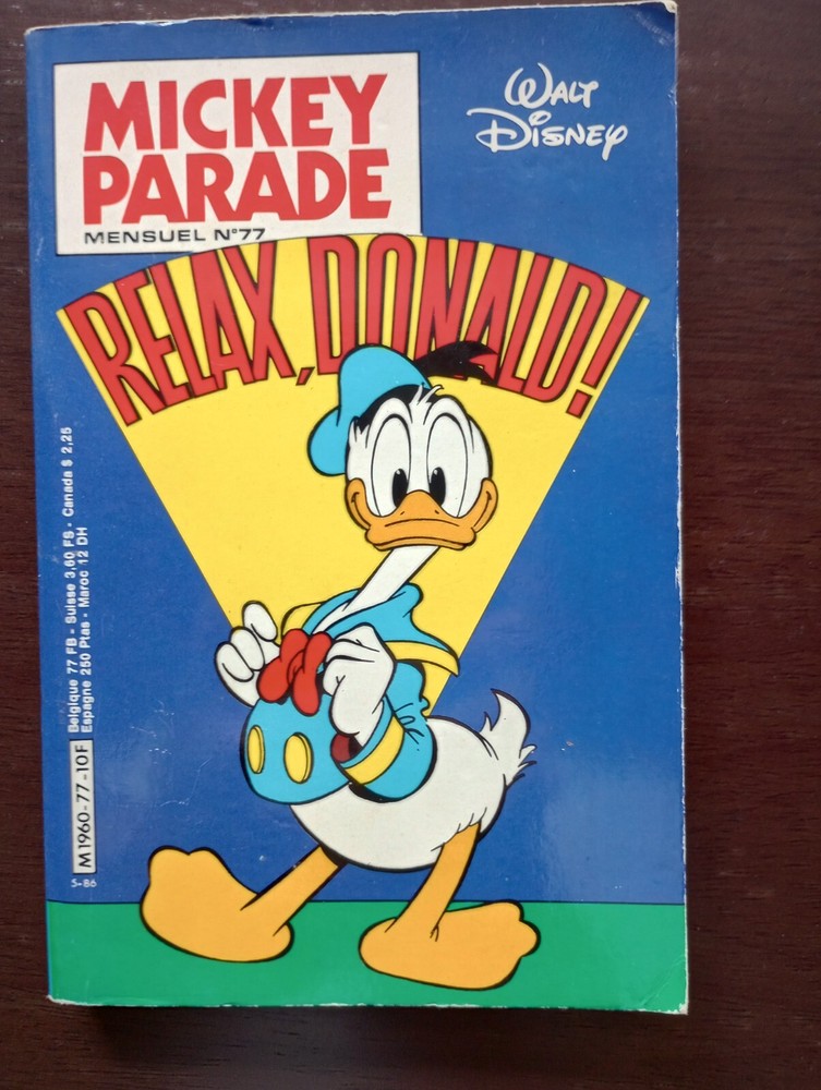 Mickey Parade Relax Donald Walt Disney Donald Duck French Version