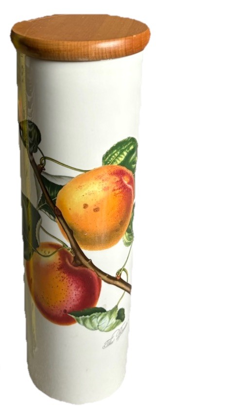 Portmeirion POMONA “The Roman Apricot” Spaghetti Jar Canister 11-1/4