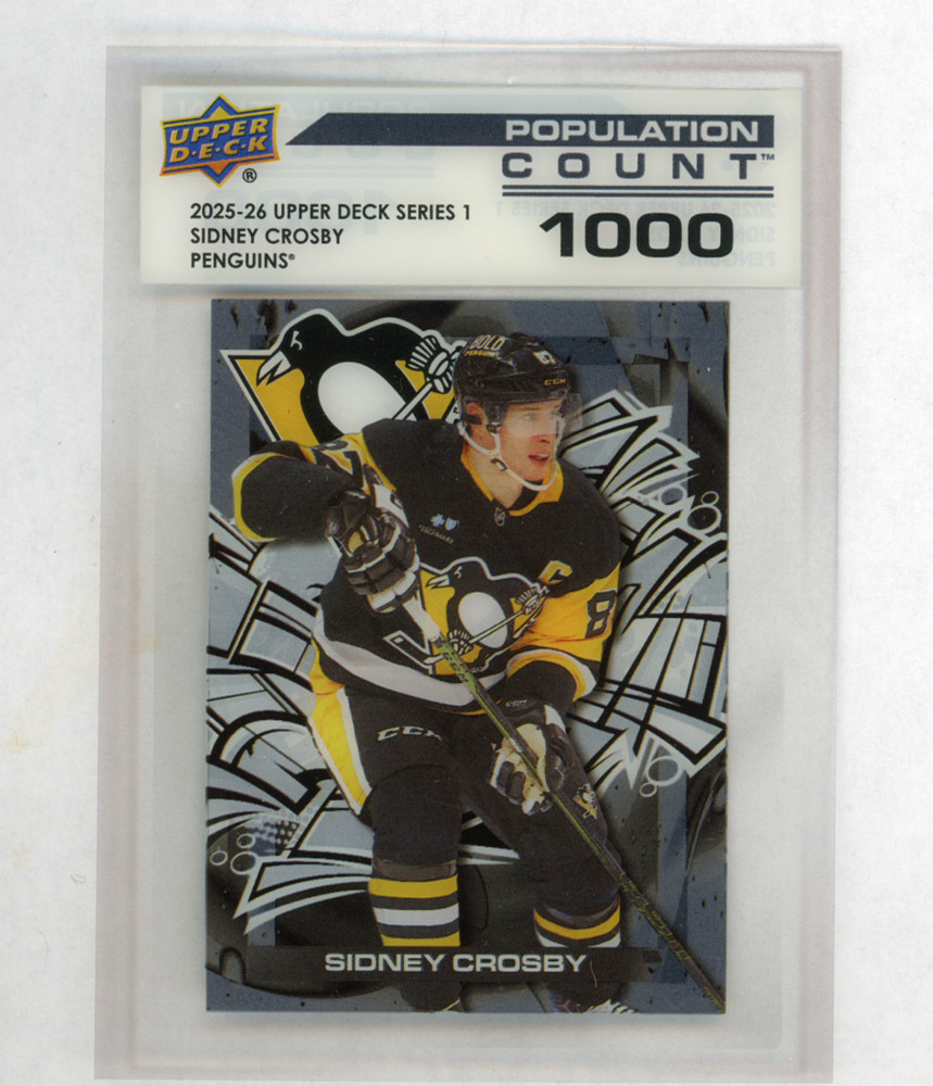 2025-26 Upper Deck Sidney Crosby 1000 Population Count Pittsburgh Penguins
