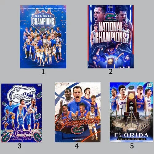Florida Gators 2025 NCAA Men’s Basketball Champions Poster