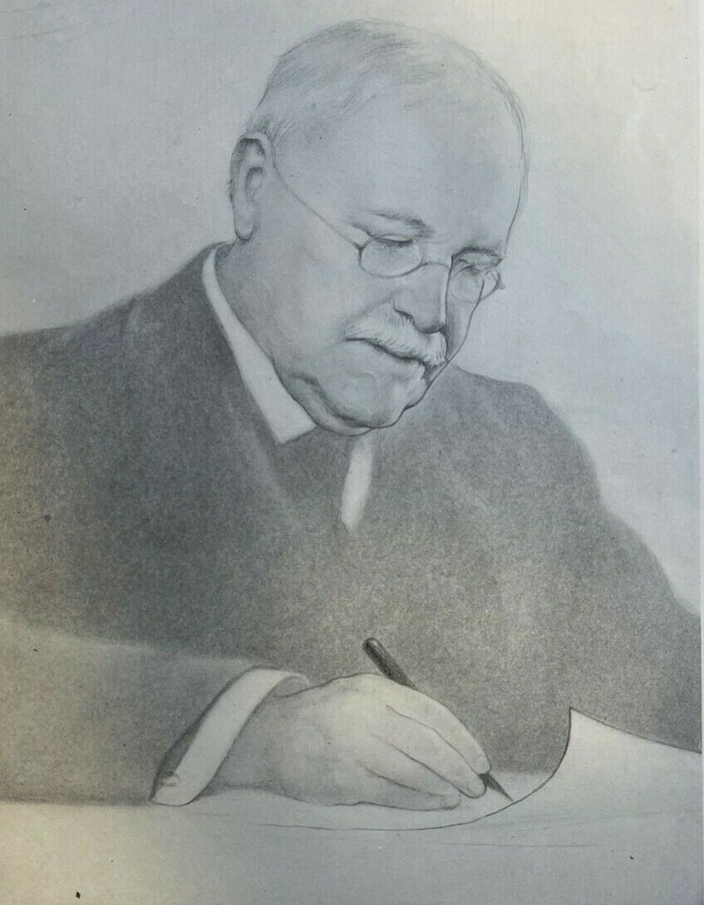1908 Vintage Illustration Author William Dean Howells