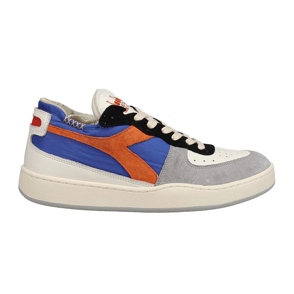 diadora Mi Basket Row Cut Milk Breakfast Lace Up  Mens Grey, Multi Sneakers Casu