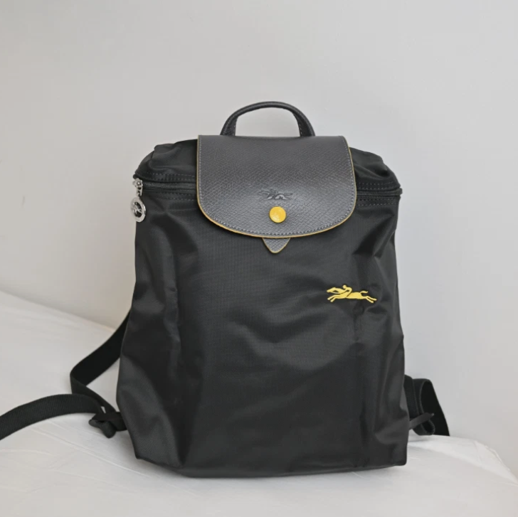 Longchamp Le Pliage Black Nylon Leather Small Unisex Backpack Outlet