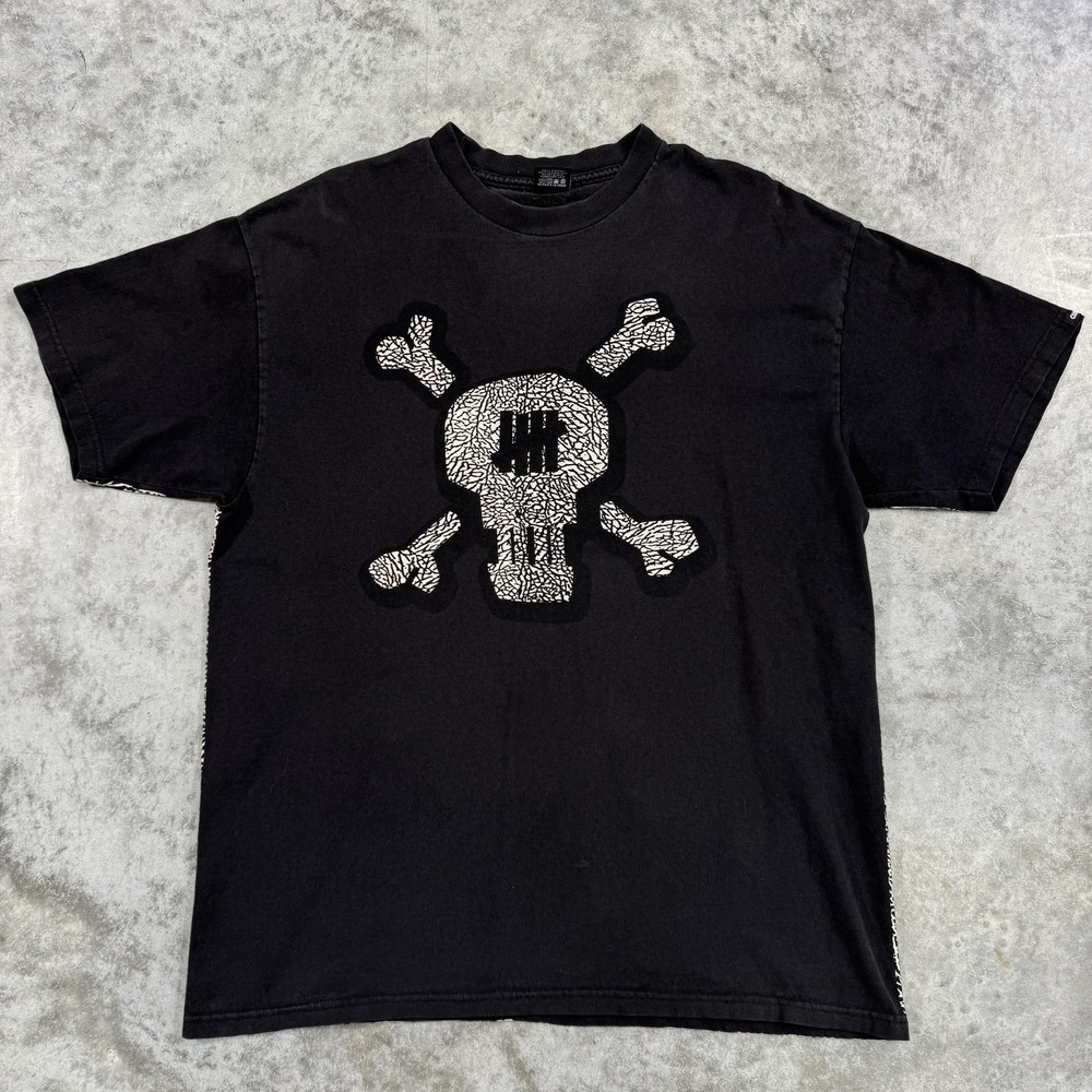 Stussy Shirt Mens Large Skull Bones Undefeated Customade Elephant Print Tee