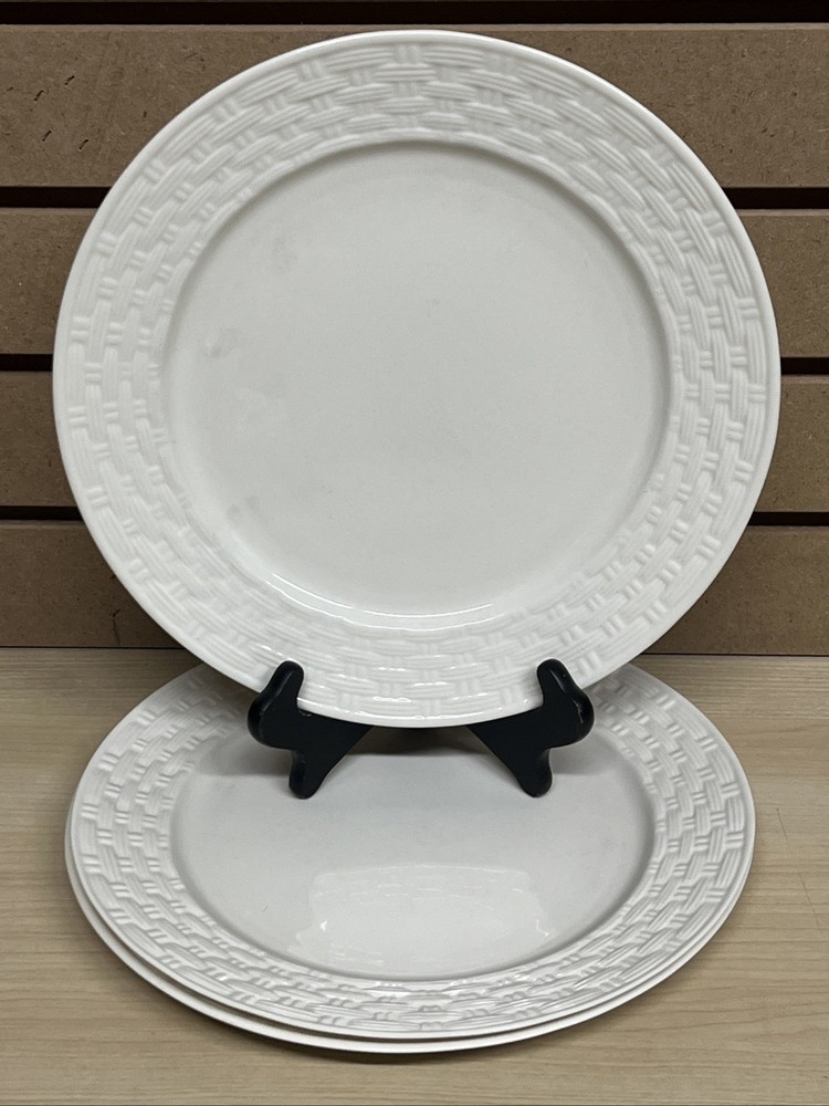 Belleek Everyday Ireland Dinner Plates 10 7/8” Basketweave Set of 3