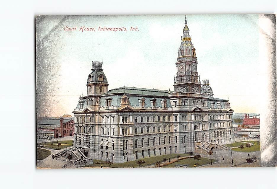 Postcard Court House Indianapolis Indiana USA North America