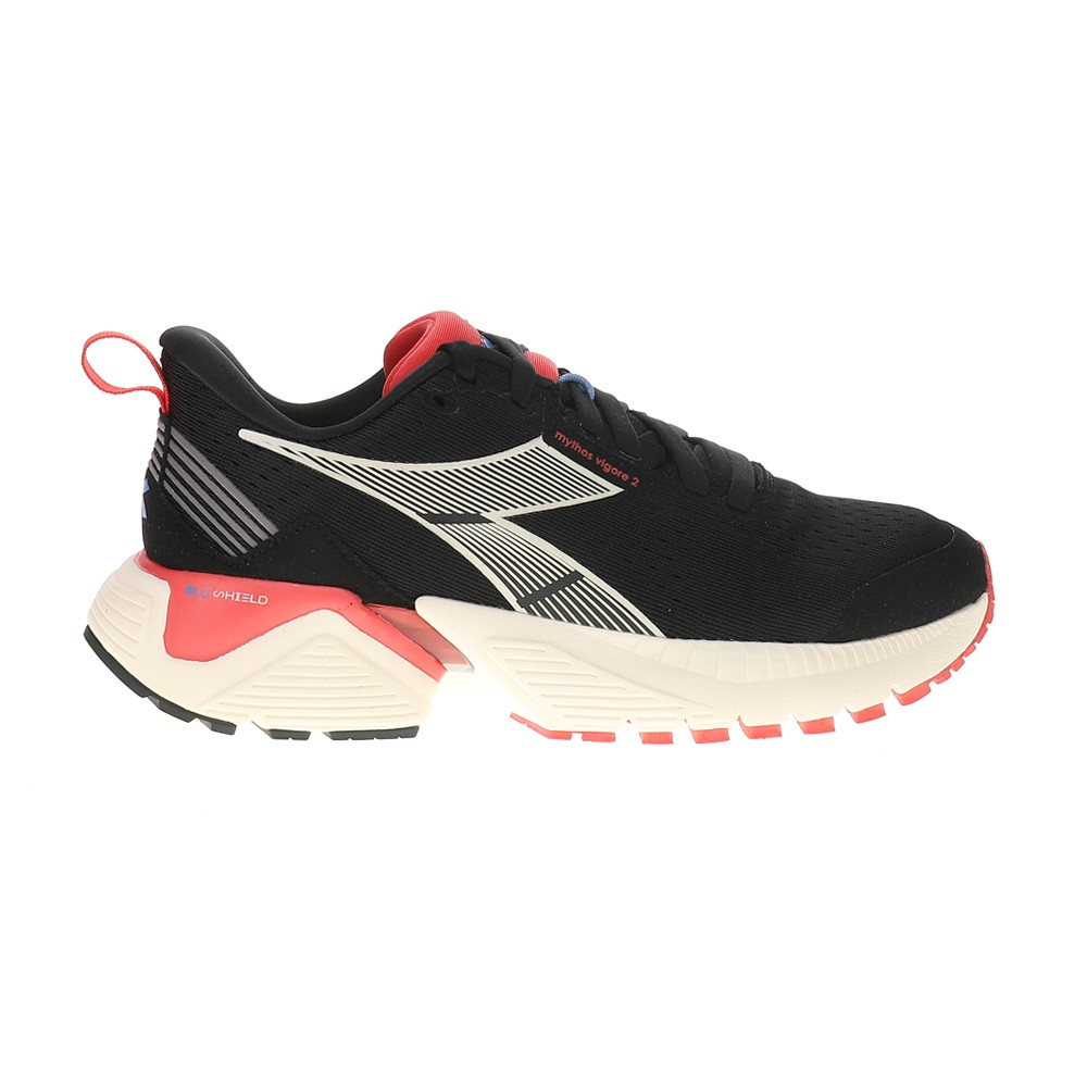 diadora Mythos Blushield Vigore 2 Running  Womens Black, Pink Sneakers Athletic