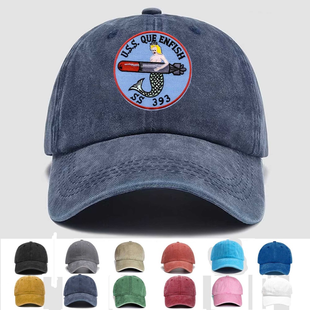 Custom Embroidered Hat SS-393 USS Queenfish, Veteran Cap, Trucker Hat, Gift Idea