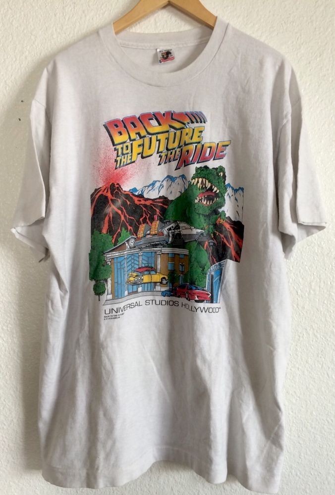 Back To The Future The Ride Jurassic Park Graphic T shirt vtg NH23109