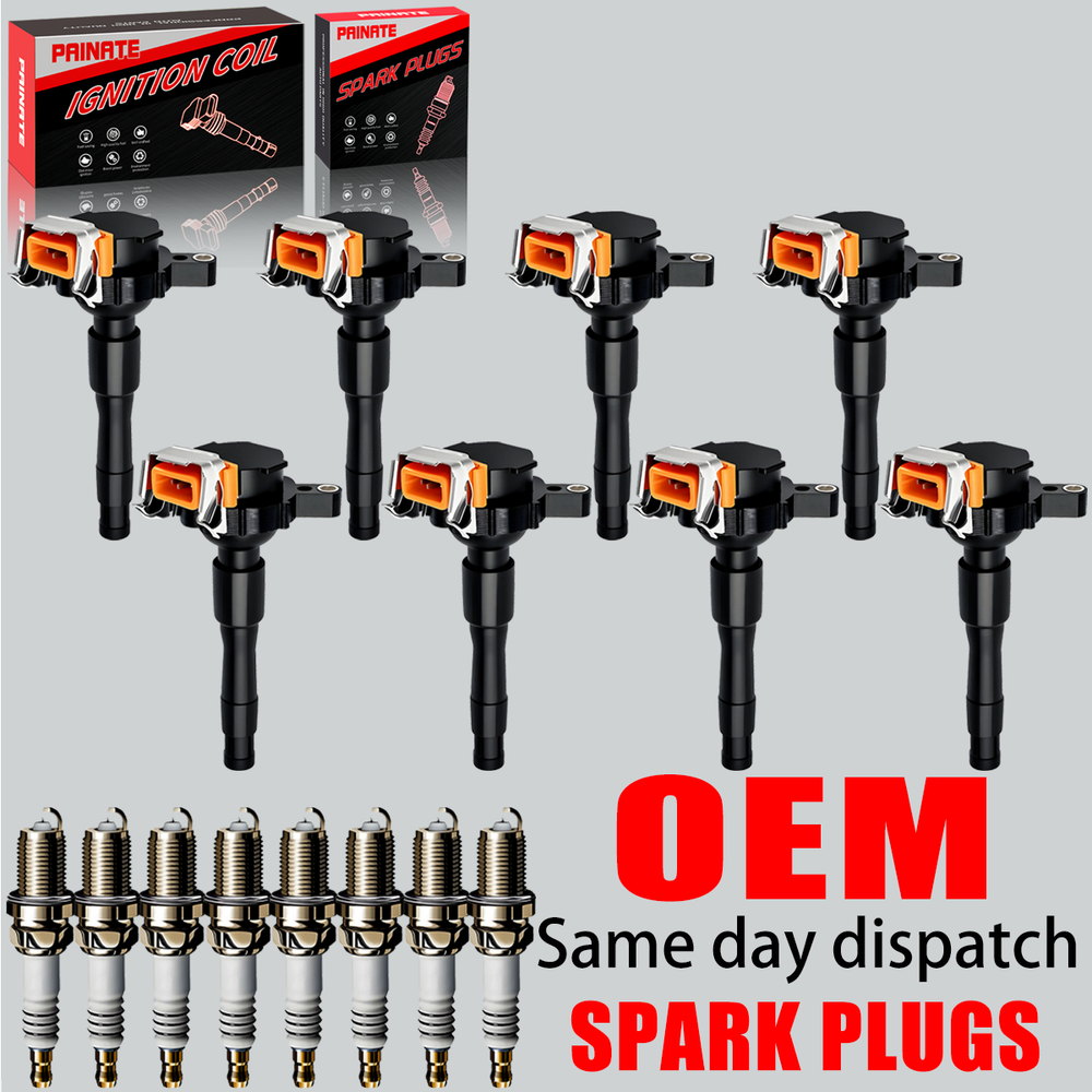 8X OEM Ignition Coil & 8X Iridium Spark Plugs For BMW 540i 740i X5 4.4L V8 UF354