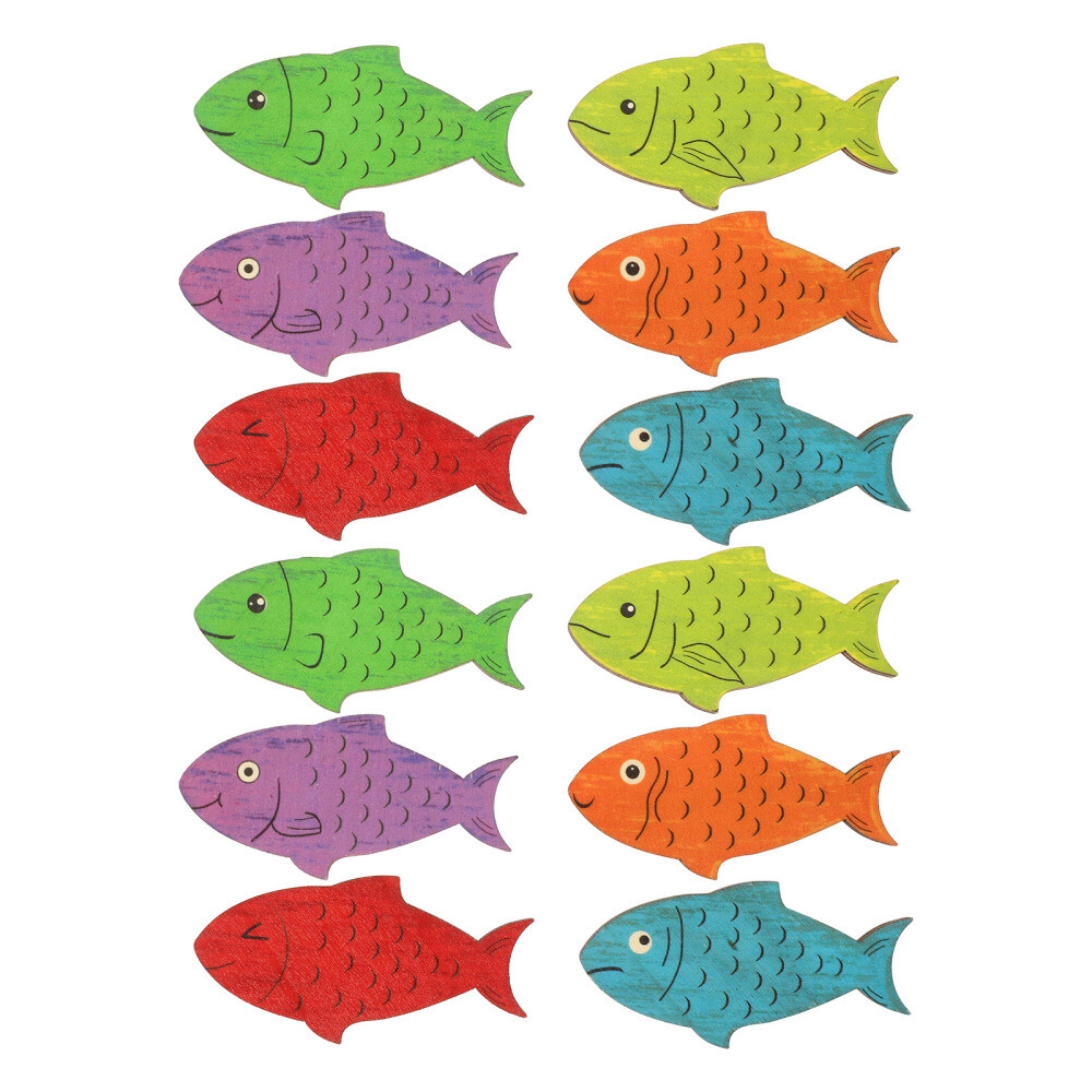 12PCS Nautical Wall Art Beach Home Decor Ocean Themed Wood Wall Decor Craft