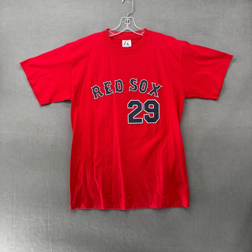Majestic Boston Red Sox Keith Foulke 29 Red Graphic T-Shirt Mens Large