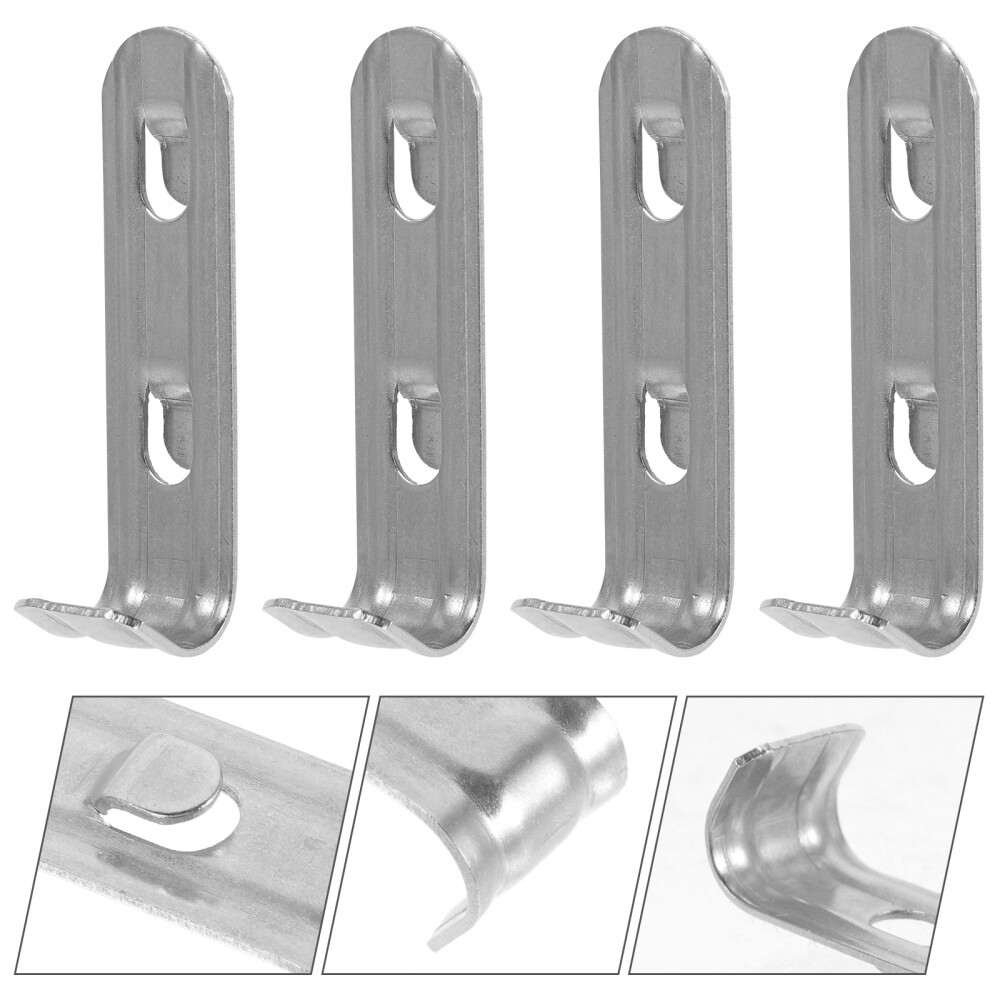 4 Pcs Shelf Organizers Stainless Steel Beverage Cabinet Buckle