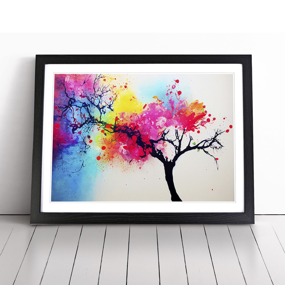 Tree Splash Vol.5 Abstract Wall Art Print Framed Canvas Picture Poster Decor