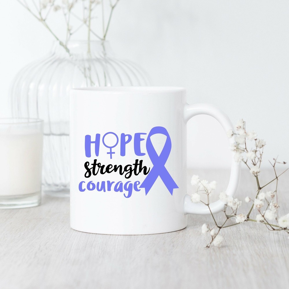 Stomach Cancer Warrior Mug Inspiring Strength Courage Fight Gift