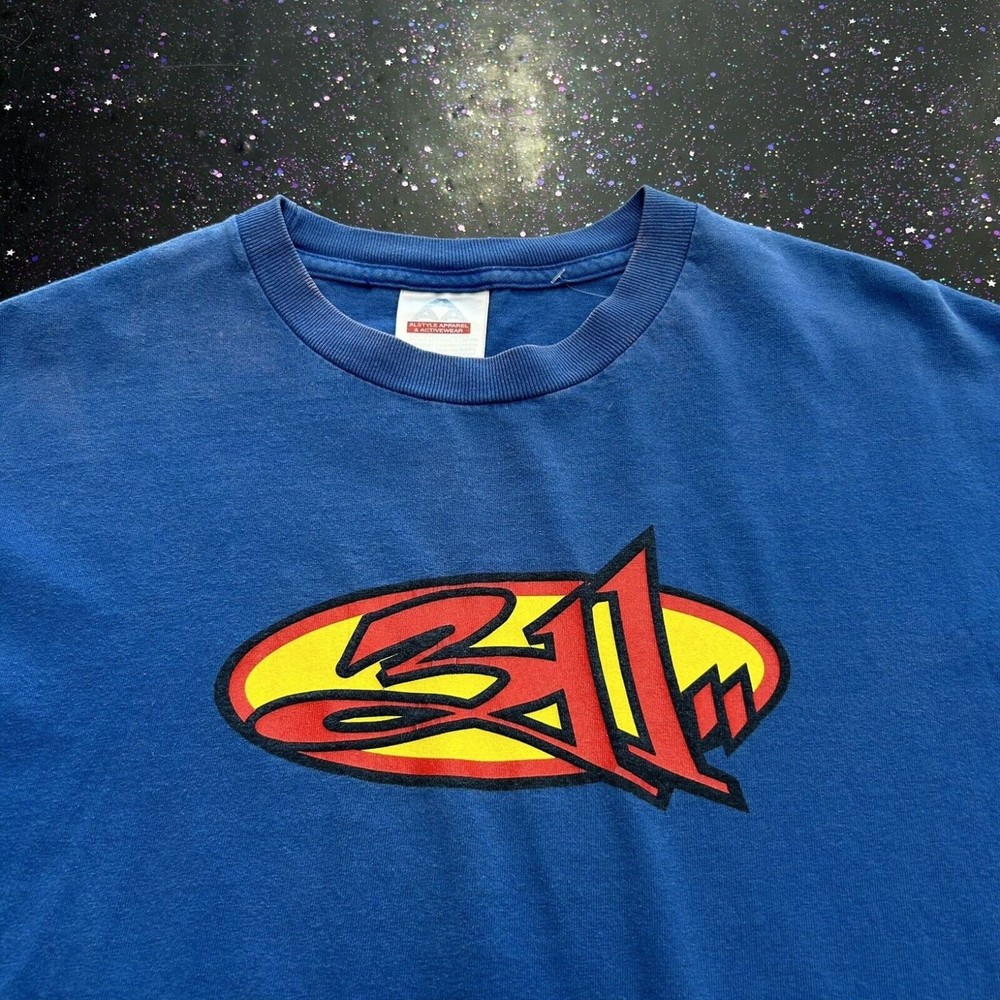 Vtg 311 rock band royal blue short sleeve t-shirt QT7068