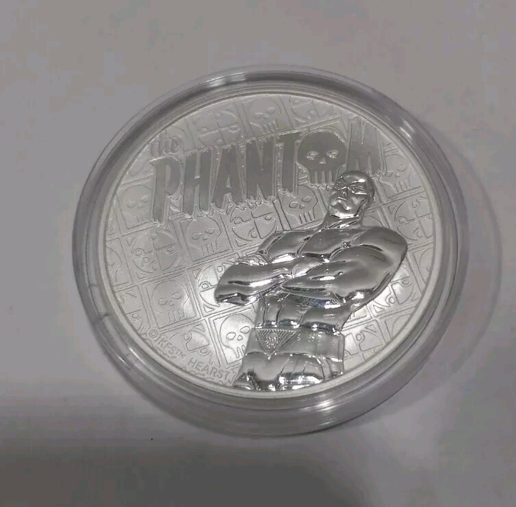 2022 Marvel Comics, Phantom,  1 Oz .9999 Fine Silver BU, Tuvalu, Low Mintage