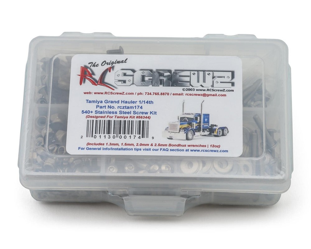RC Screwz Tamiya Grand Hauler Stainless Steel Screw Kit [RCZTAM174]🌟✨25 Years on eBay! 250,000+ feedback!✨🌟
