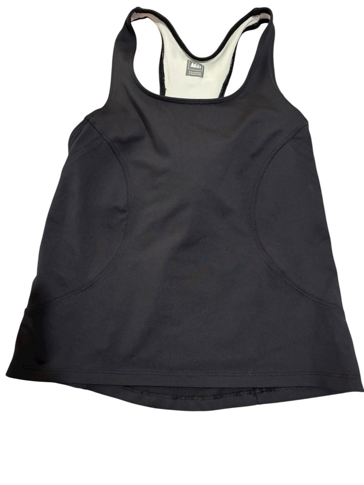 REI Women’s M Racerback Athletic Tank Top Black Yoga Running Stretch