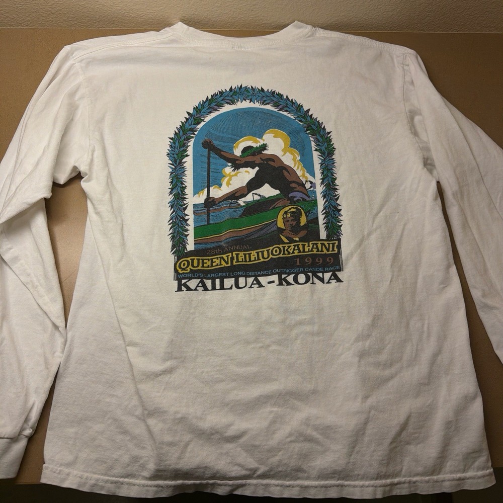 Vintage 1999 Queen Liliʻuokalani Canoe Race Long Sleeve Tee Hawaii
