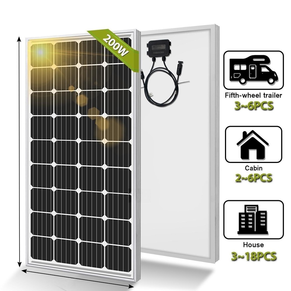 200W 9BB Mono Solar Panel 21.9% Efficiency Half-Cut Cells