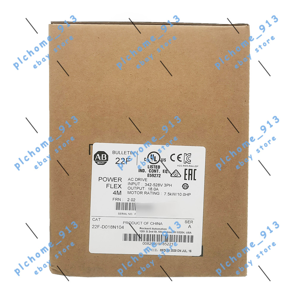 New Allen-Bradley 22F-D018N104 PowerFlex 4M- 7.5 kW (10 HP) AC Drive