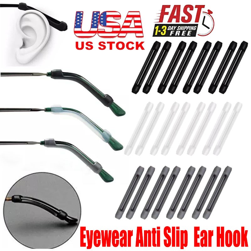 12Pairs Eyewear Anti Slip Silicone Ear Hook Temple Tip Holder Glasses Accessori