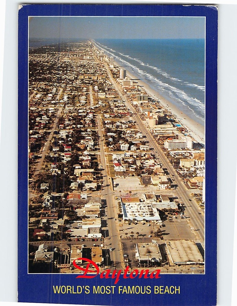 Postcard Worlds Most Famous Beach Daytona Beach Florida USA