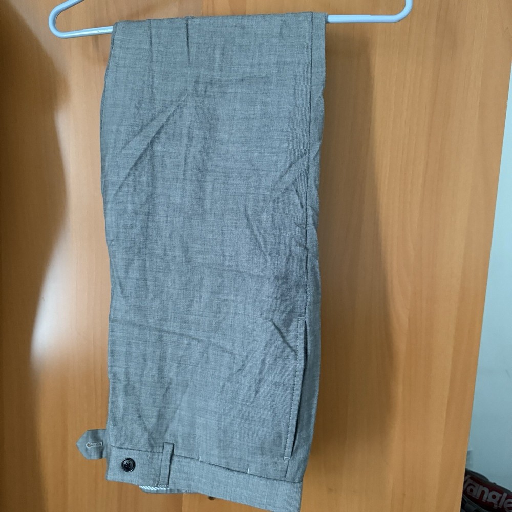 Tommy Hilfiger Gray Worsted Wool Dress Pants 34x30 Slim Fit