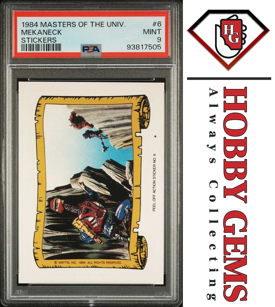 1984 MOTU PSA 9 MEKANECK Sticker #6 C2 Masters of the Universe Graded