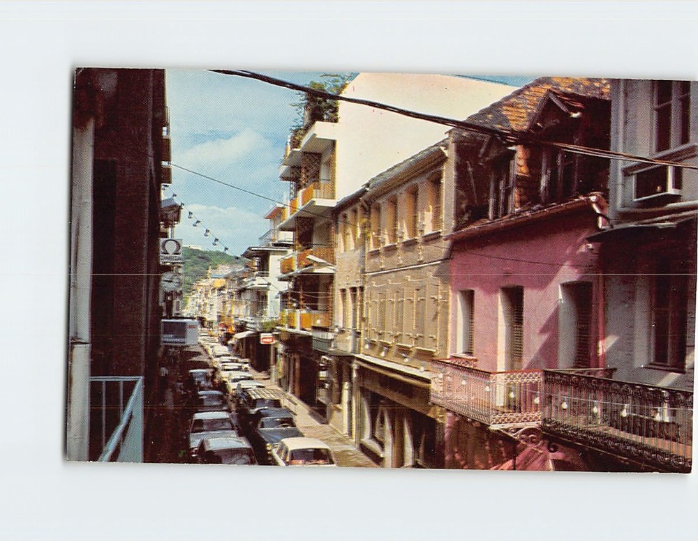 Postcard Rue Victor Hugo Fort De France