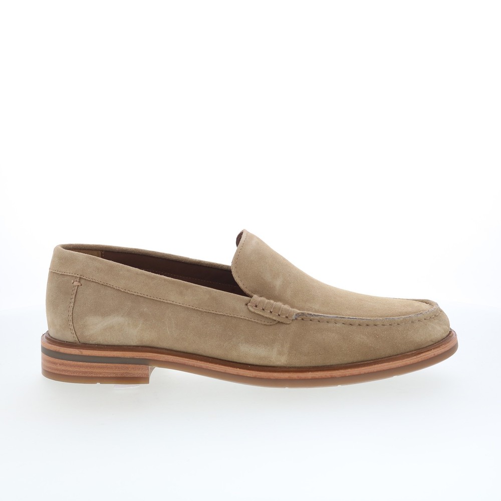 Johnston & Murphy 20-6670 Mens Brown Suede Loafers & Slip Ons Penny Shoes