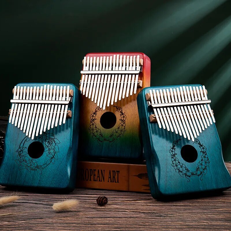 Mahogany Thumb Piano 17 Key Kalimba Thumb Piano Premium Wood 100% New