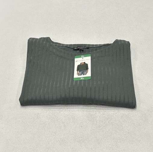 Adrianna Papell Women's Crewneck Long Sleeve Top, Teal, Size XL