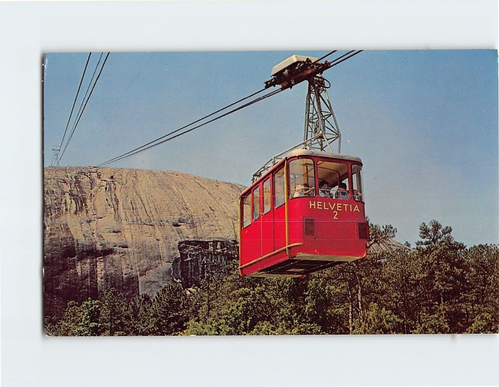 Postcard Skylift Stone Mountain Memorial Park Stone Mountain Georgia USA